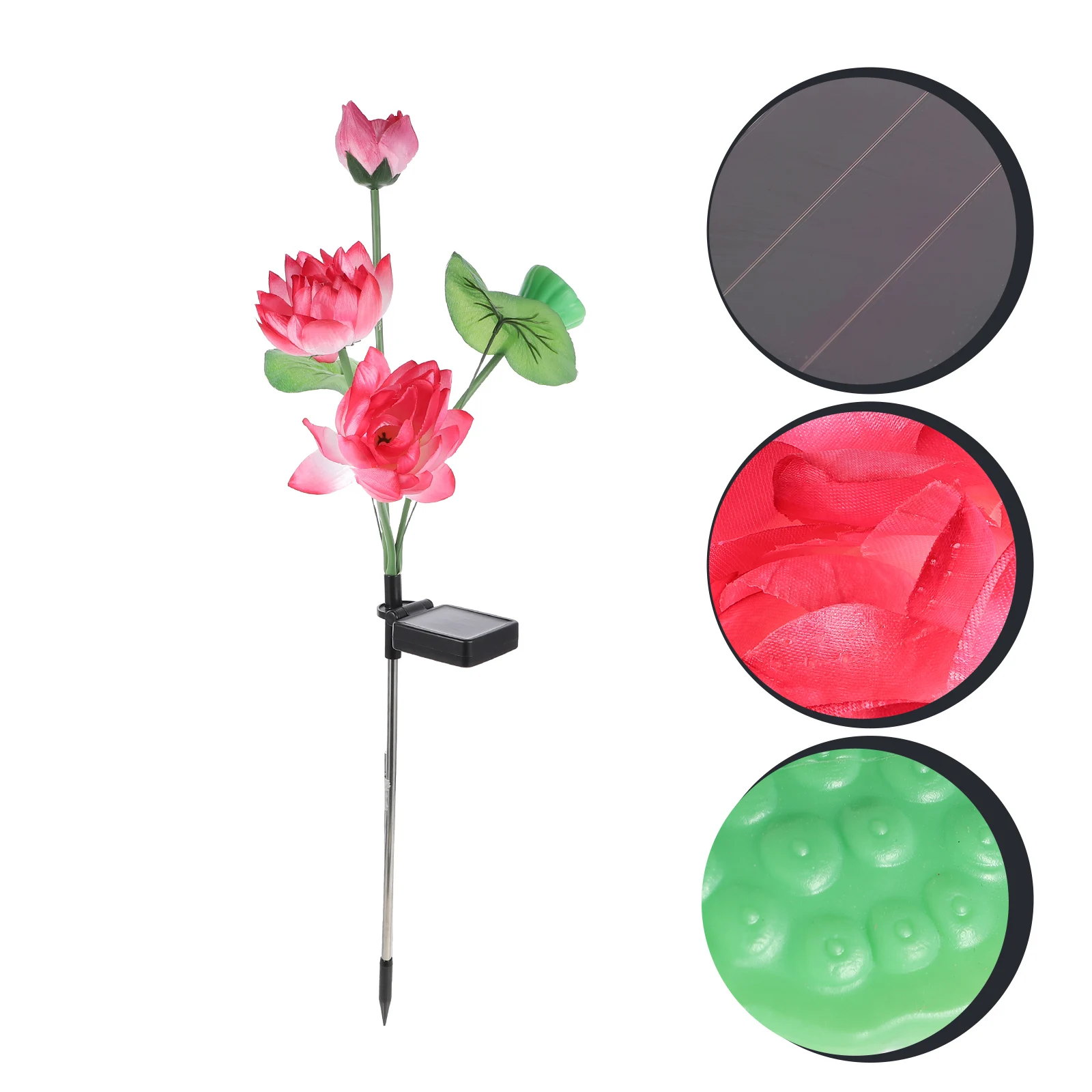 

Solar Lotus Floor Lamp Pink Plastic Hollow LED Lights for Garden Yard Path Trees Wedding Patio Energy Saving Outdoor Lighting