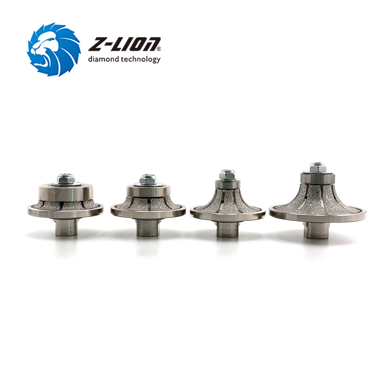 Z-LION Diamond Profile Grinding Wheel B Type for Granite Marble Stone Vacuum Brazed Hand Profile Wheel M14 & 5/8-11