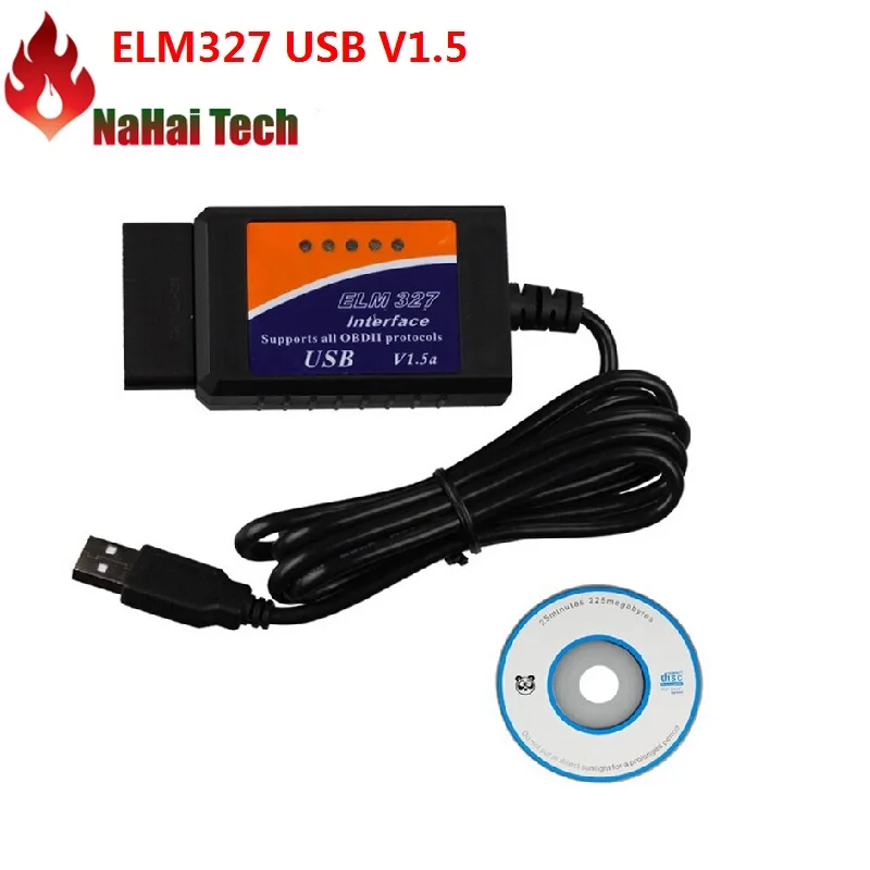 

ELM327 USB V1.5 OBD2 Car Diagnostic Interface Scanner ELM 327 V 1.5 OBDII OBD2 Auto Code Reader Scanner Tool