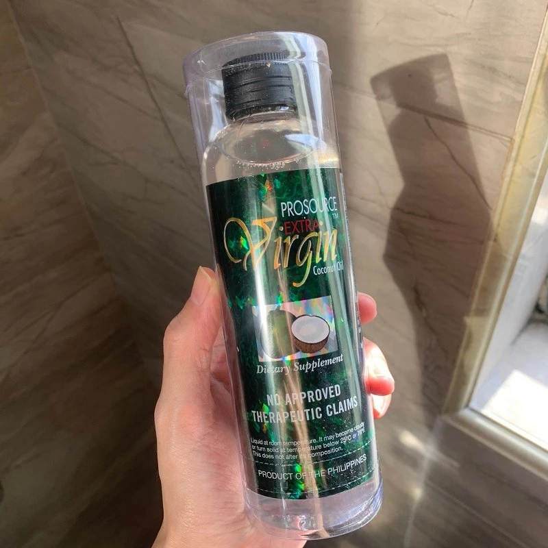 Olio di cocco vergine (filippine), multiuso per la cura della pelle e dei capelli, rimozione del trucco e massaggio idratante