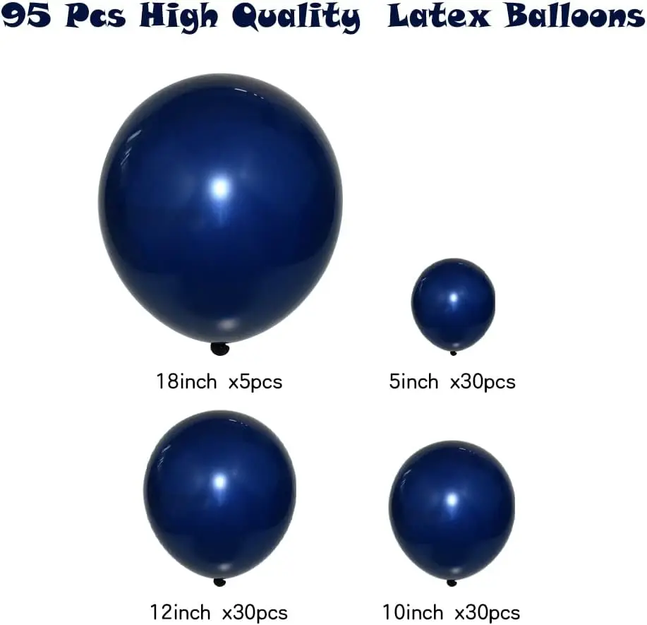 99Pcs Navy Blue Balloons Garland Arch Kit for Birthday Party,Graduation,Wedding Retirement,Christmas,Halloween,New Year Decora