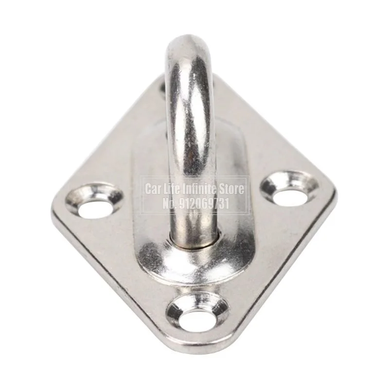 304/316 Stainless Steel Ceiling Wall Mount Hook Heavy Duty Anchor Eye Plate For Boat Yoga Swing Hammocks 5/6/8/10mm Full welding