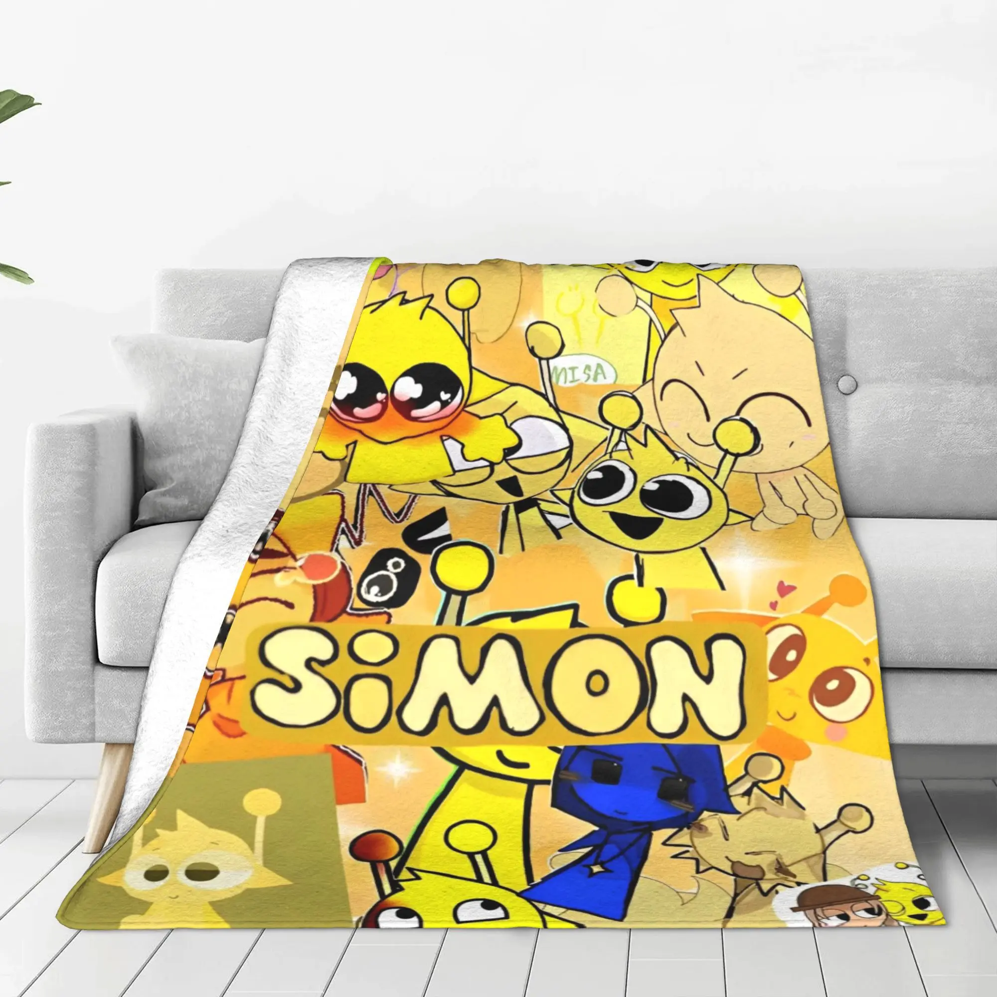 sprunki simon Throw Blanket for Couch  Fuzzy Soft Plush Blanket 50x60 Inches Multiple Sizes Bedspreads for All Seasons