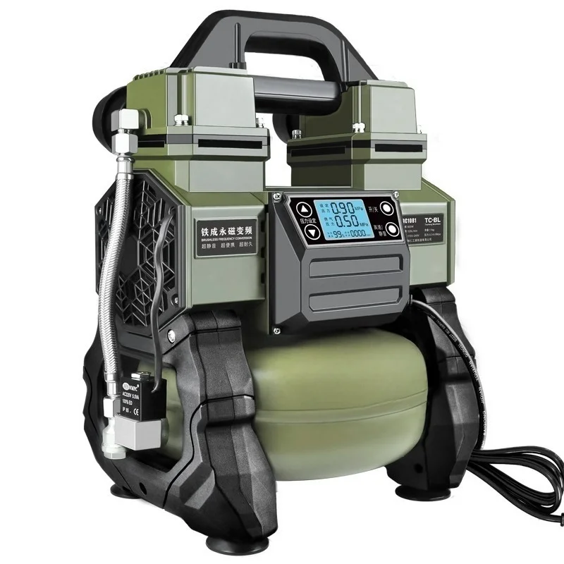 

Tiecheng Variable Frequency Air Compressor Portable Small Oil-free Silent Air Pump Woodworking Painting High Pressure