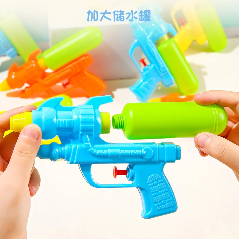 Pistola de agua de verano para exteriores, pistolas de pulverización de agua, tira de alta presión, piscinas, diversión con agua en la playa, juguetes para niños al azar, 19cm