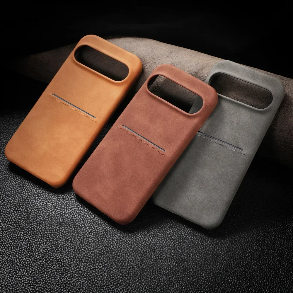 Hochwertige Retro-Business-Schafslederhülle für Google Pixel 11 10 9 ProXL 8 Pro mit Kartenfach, hautfreundlich, stoßfest, Schutzhülle. – Detail 8
