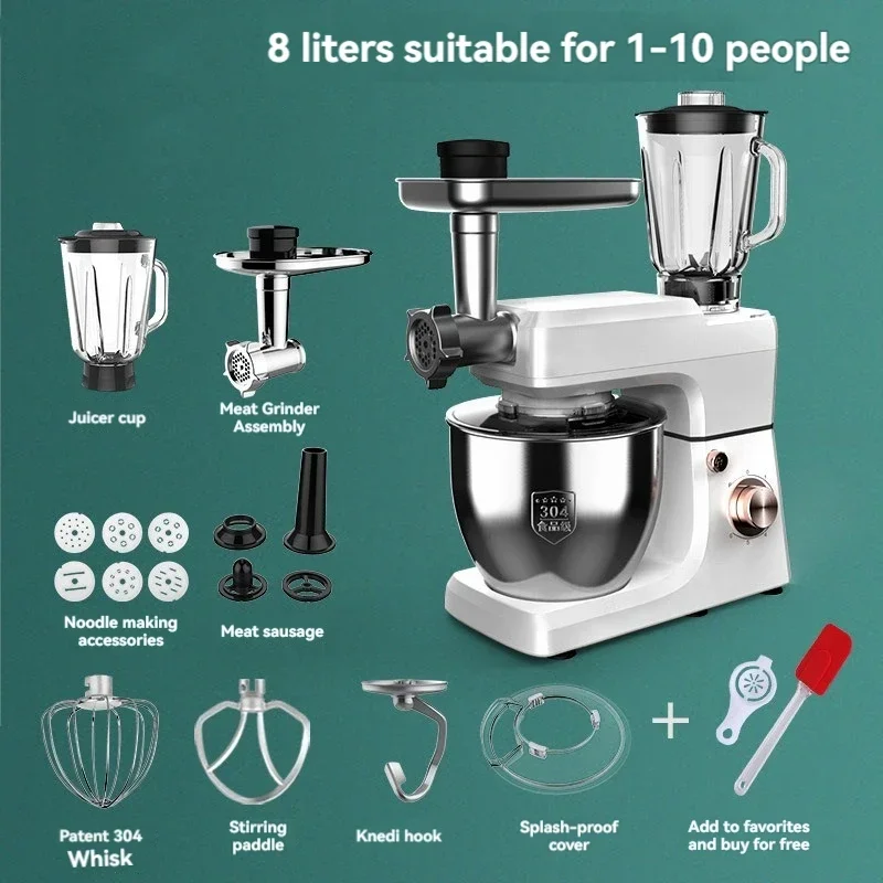 Multifunctional chef machine Stirring juicing kneading machine Automatic dough mixer cutting and enema