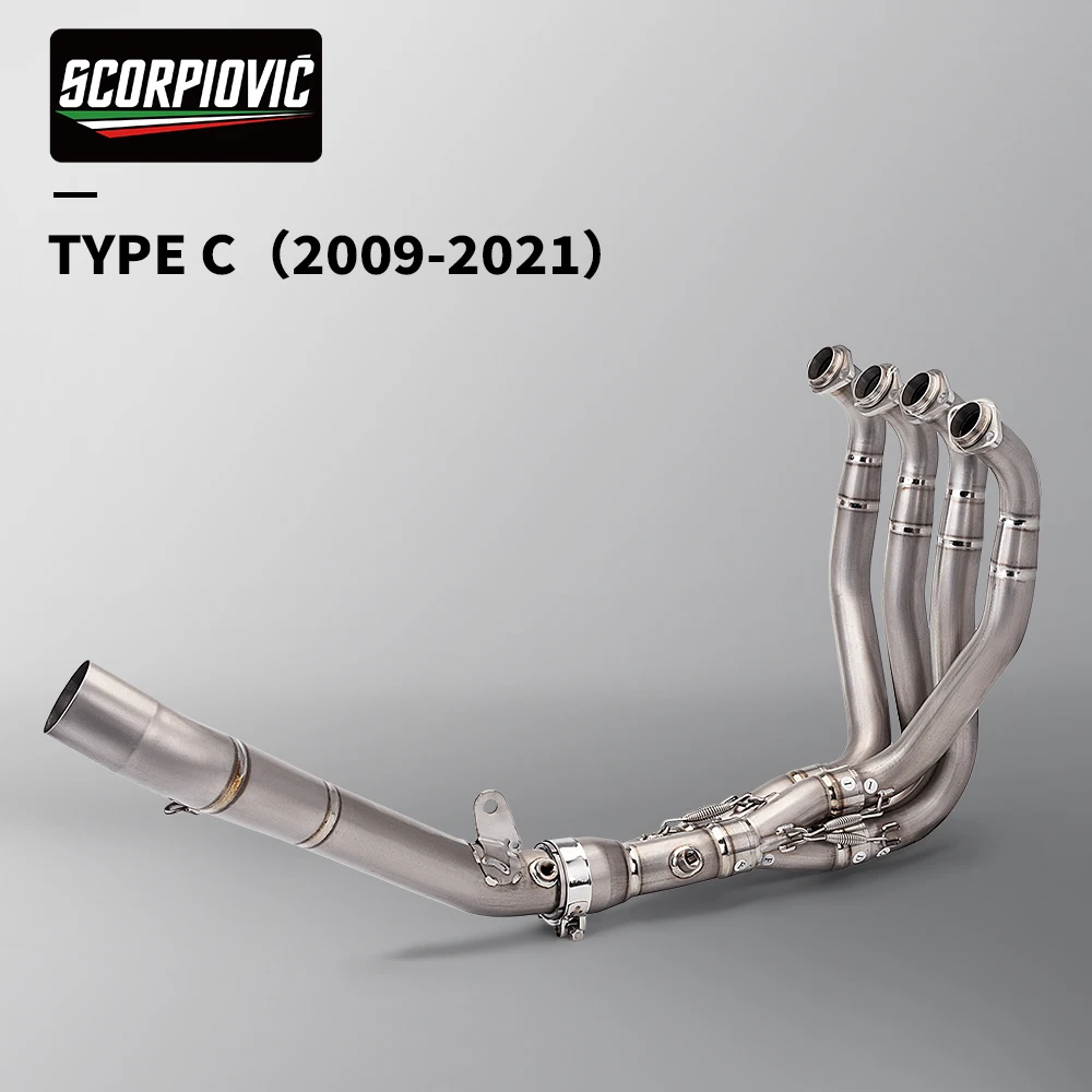 

Высококачественная полная выхлопная система для zx6r 636 ninja zx6r 2009-2021, передняя труба из титанового сплава, подходит для глушителя 60 мм