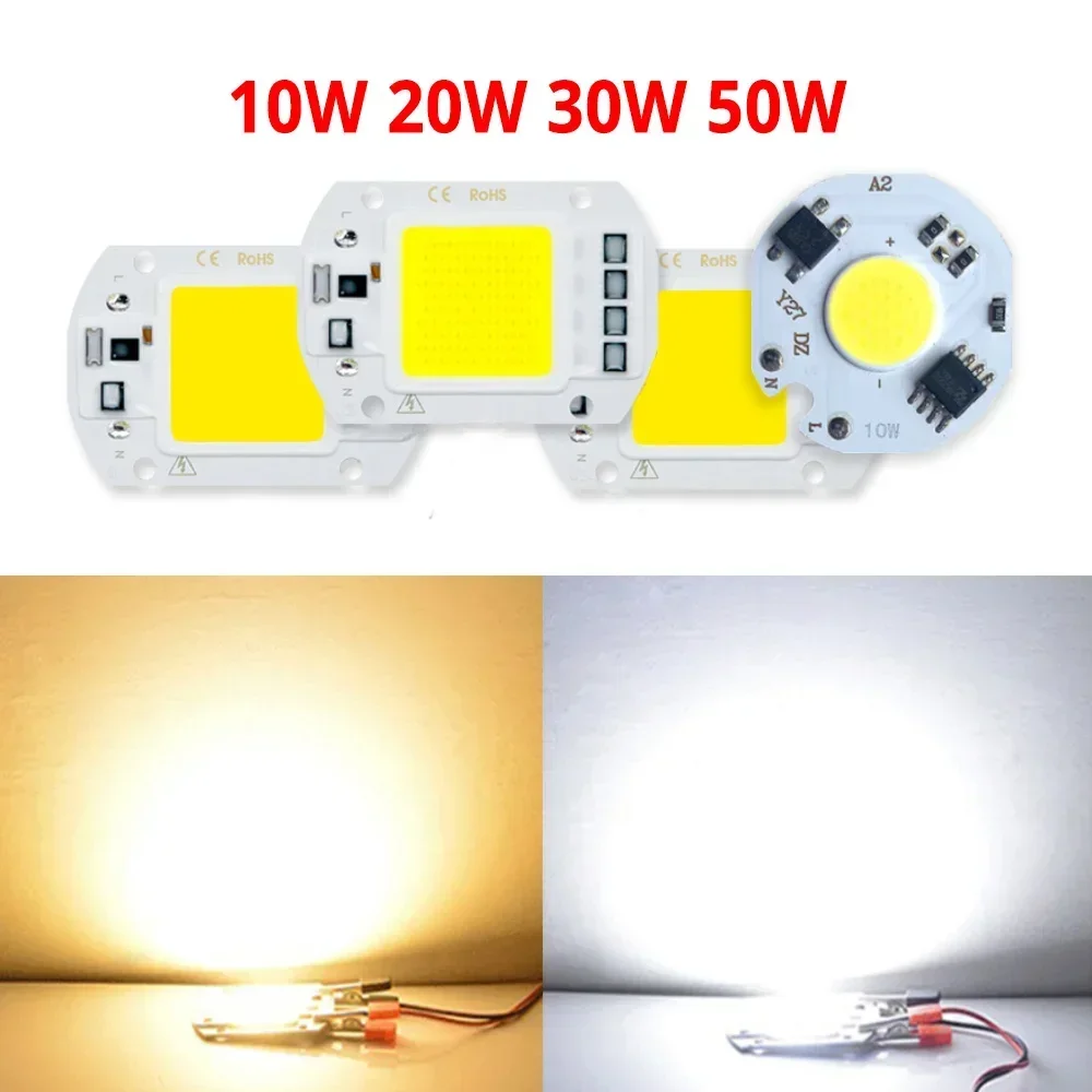 1X 110V 220V COB LED home Lamps Chip 10W 20W 30W 50W Bulb High Power Smart Flood Lights Spot Light Outdoor Garden Park Led