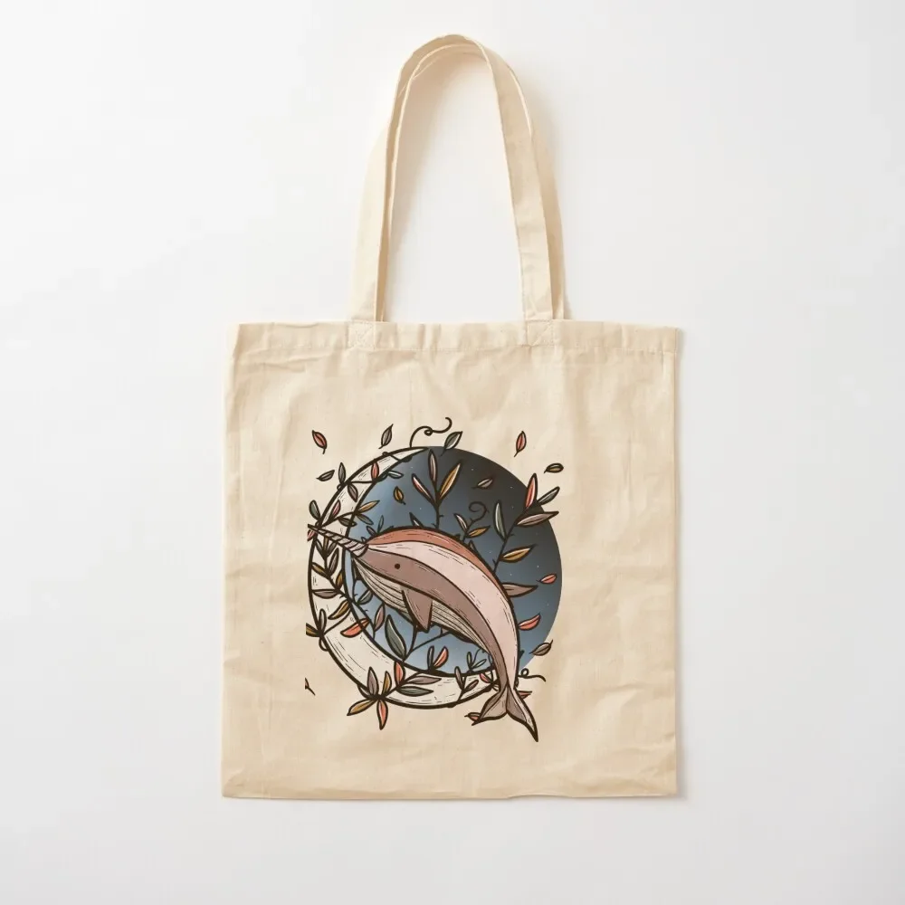 

Narwhal Jumping Over the Moon Tote Bag shopper bag women tote bag women Shopper canvas tote