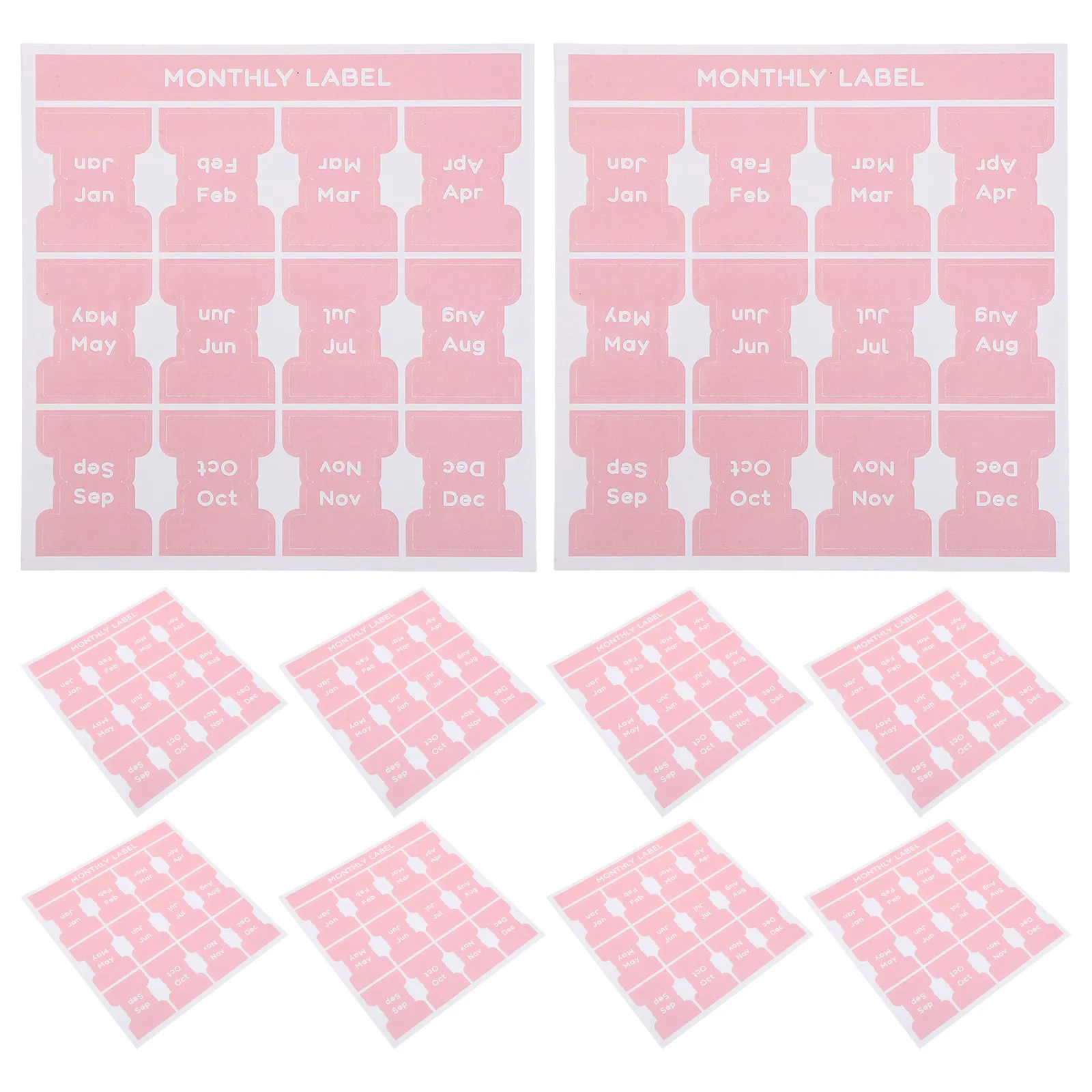 15Sheets Decorative Monthly Index Tabs Stickers Strong Adhesive Planner Divider Labels for Daily Scheduling Calendar Reference