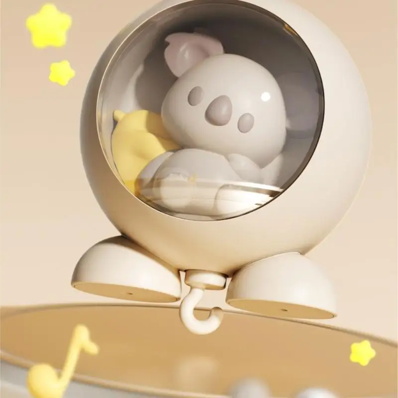 หมุนเปลเด็กมือถือดนตรีระยะไกลดำเนินการเพลงสัตว์ไฟติดตามภาพของเล่น 24BE