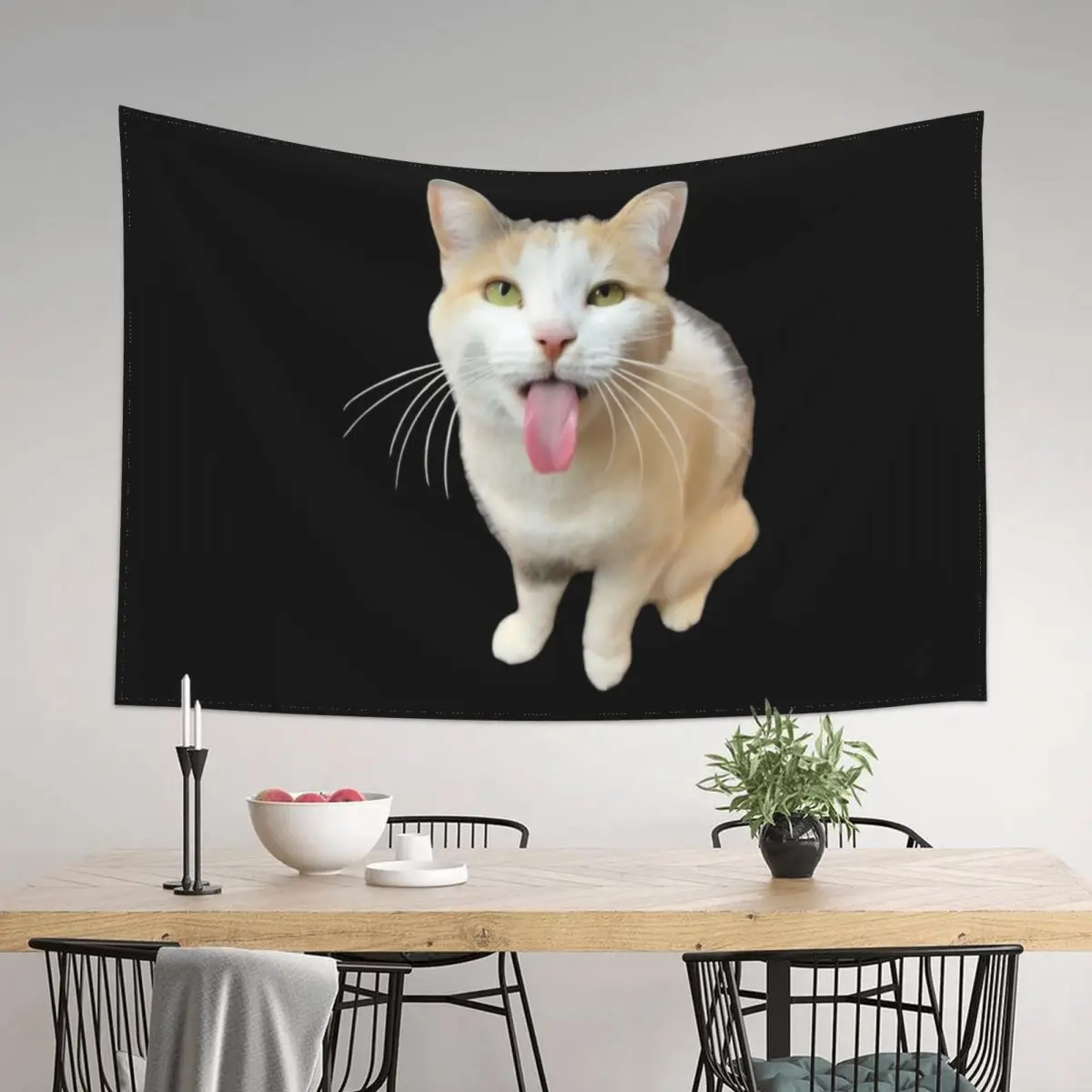 

Bleh P Cat Meme (Not Doing That Cat) Tapestry Art Mural Wall Decoration Bedroom Decoration Tapestry