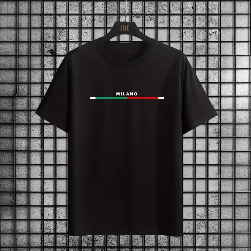 

2025 Мужская хлопковая футболка из ткани премиум-класса, базовая футболка с круглым вырезом, прочное качество, минималистичный летний весенний повседневный модный крутой топ