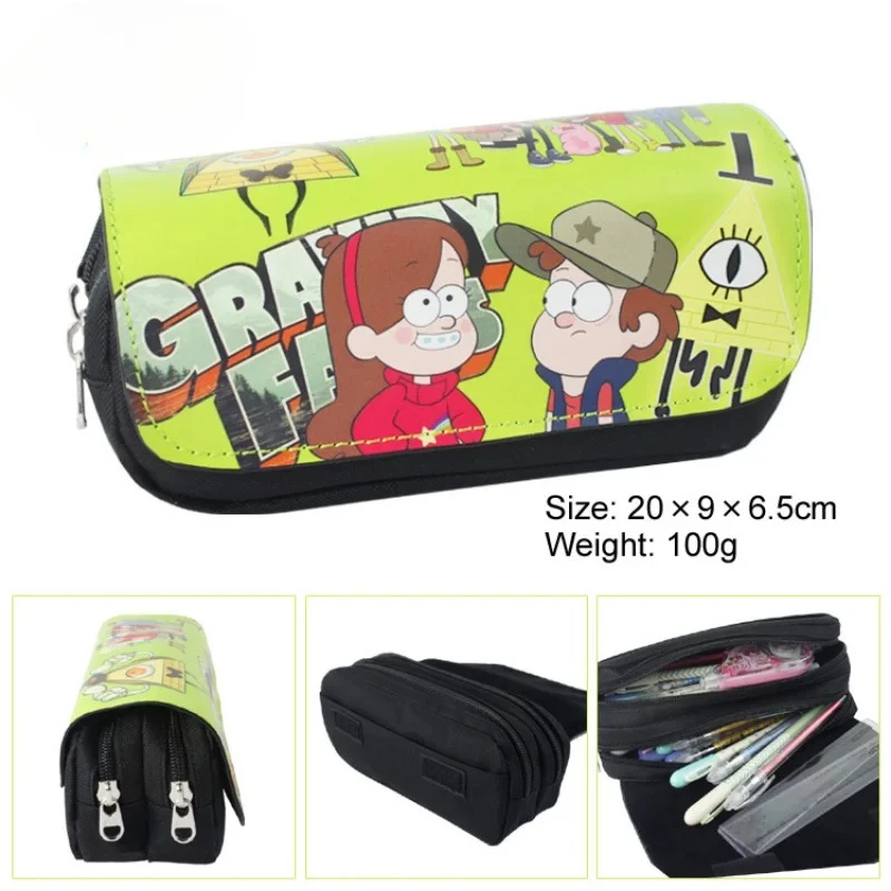 

Gravity Falls Pencil Bag Cartoon Anime Kawaii Cosplay Storage Bag Large Capacity Stationery Bag School Supplies Gift