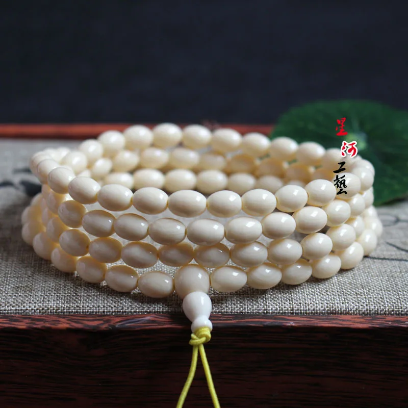 

Factory Hot Sale High-quality Imitation Hippopotamus Tooth108Beaded Buddha Bracelet Fashionable Unisex Style fashion Jewelry Who