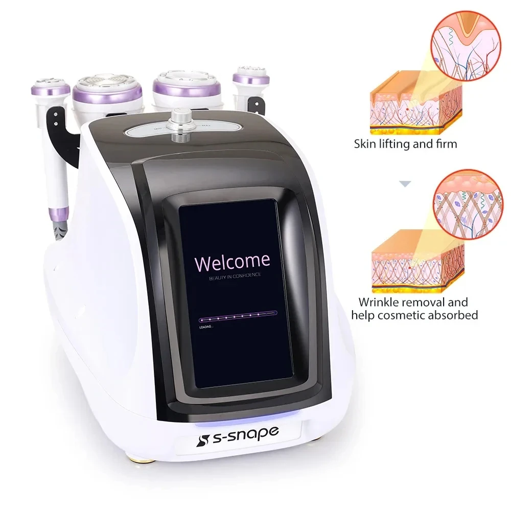 S-SHAPE Ultrasonic 30K Cavitation Machine EMS EL Anti-aging Vacuum Radio Rrequency Skin Tightening Body Slimming Machine2024