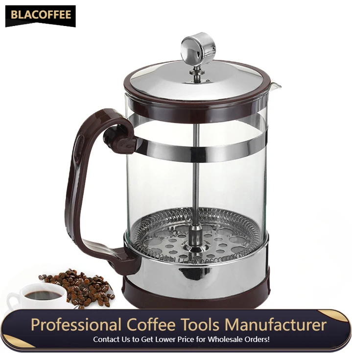 

800ML 1L Household Hand Punch Pot Simple Pressure Pot Coffee Brewing Pot French Filter Tea Brewer Coffee Pot Coffee Maker Kettle