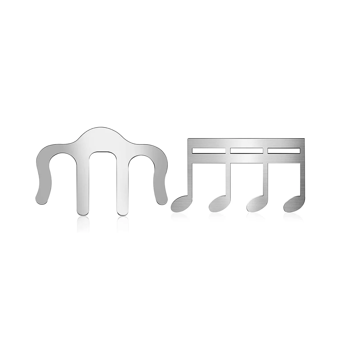 

2 Pcs Music Book Clip and Page Holder, Silver Book Clip for Reading,Piano Sheet Music Holders Sheet Music Holders,Silver