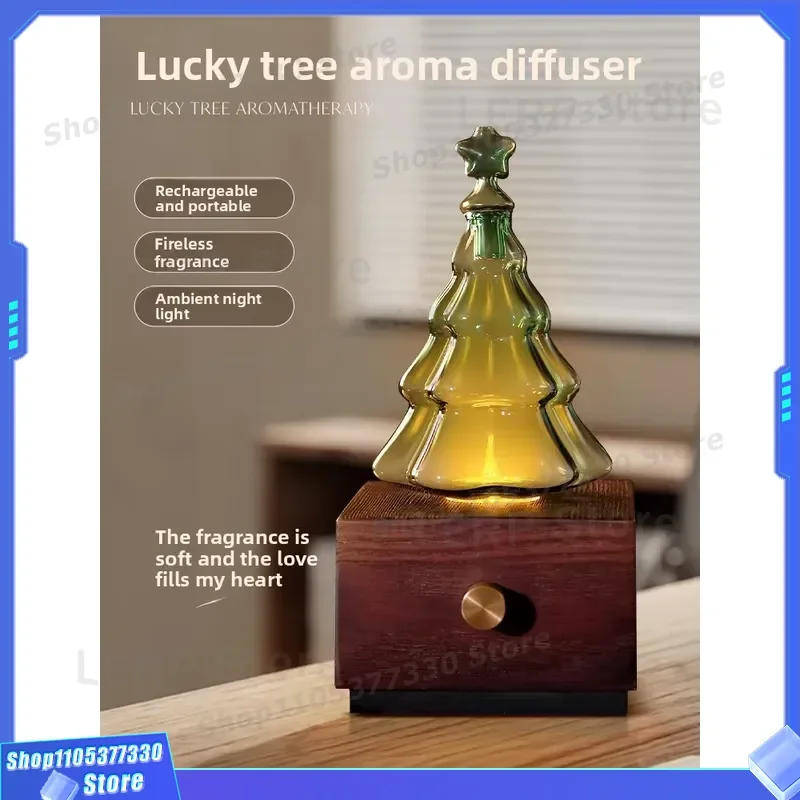 Portable Rechargeable Aromatherapy Diffuser Modern Cold Air Humidifier Essential Oil Burner for Home Kitchen Decor Qixi Gift