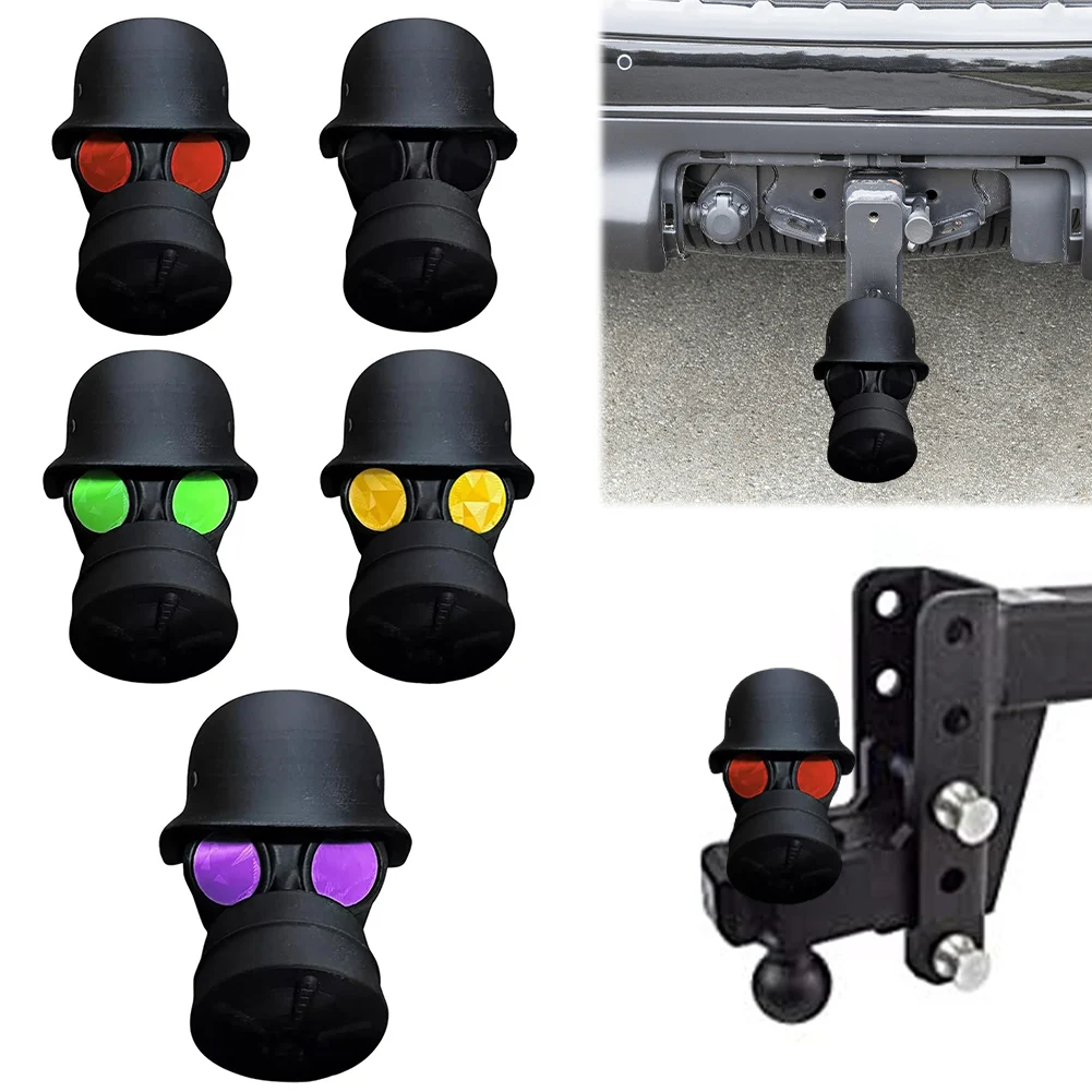 Trailer Hitch Cover Trailer Hitch Ball Cover Helmet and Gas Mask Design Trail Hitch Cover Prevent Receiver Tube From Rusting