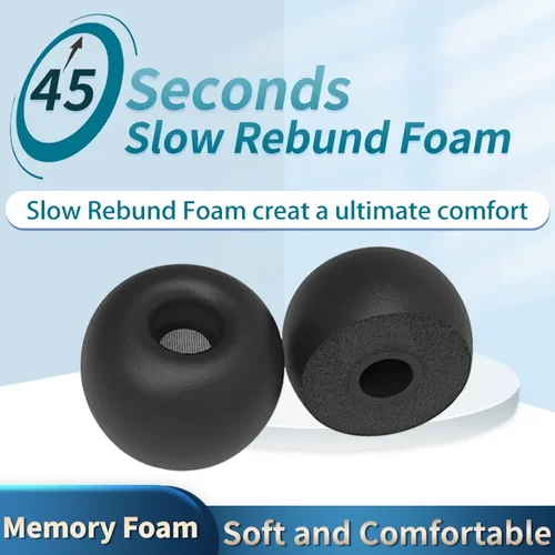 Punta para auriculares de espuma viscoelástica suave, aislamiento de ruido, cómodas almohadillas para los oídos de espuma viscoelástica, auriculares para auriculares intrauditivos universales de 4,5mm