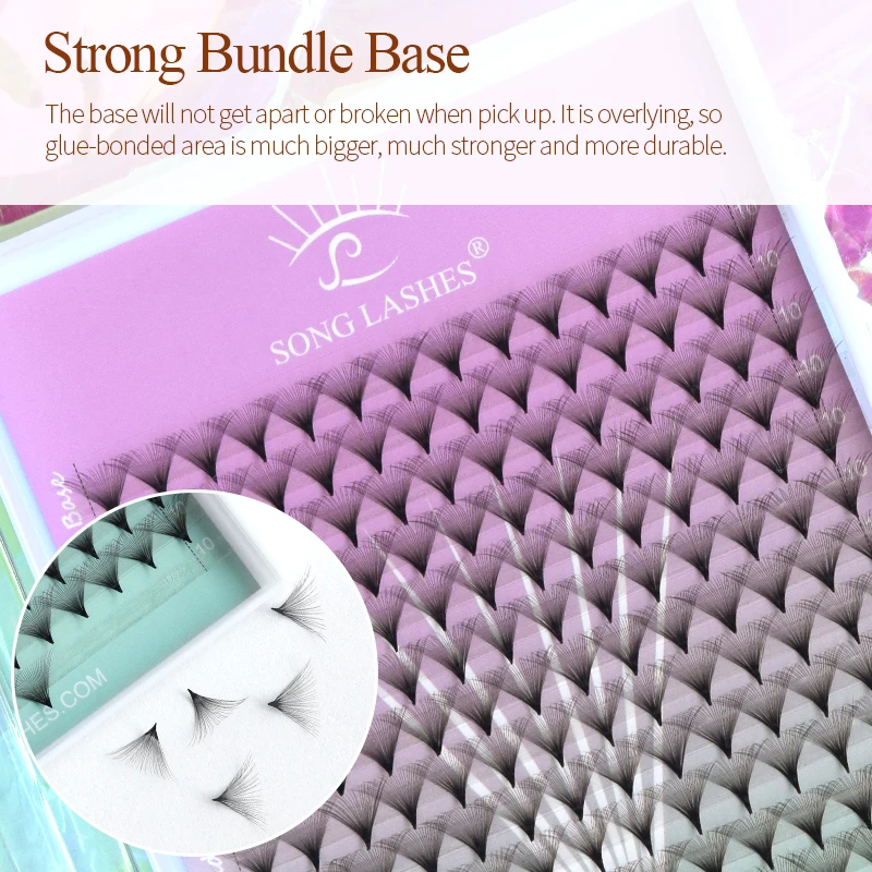 H&L SINCE 1990 30D&40D lash clusters pre-made fans Individual eyelashes strong bundle base lashes extension Korean eyelashes