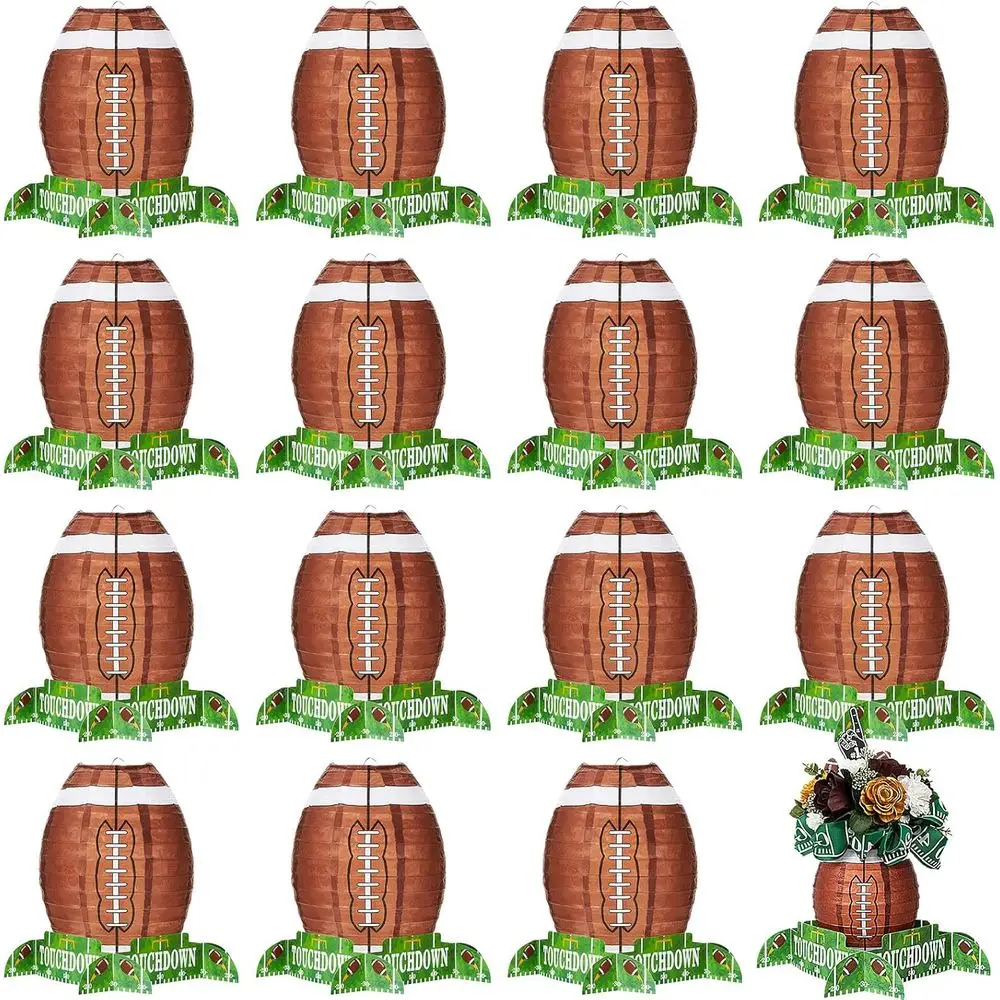 

Набор из 16 бумажных фонариков в виде футбольных мячей Mudder для спортивных мероприятий и вечеринок, украшение для стола, декоративный набор с подставкой