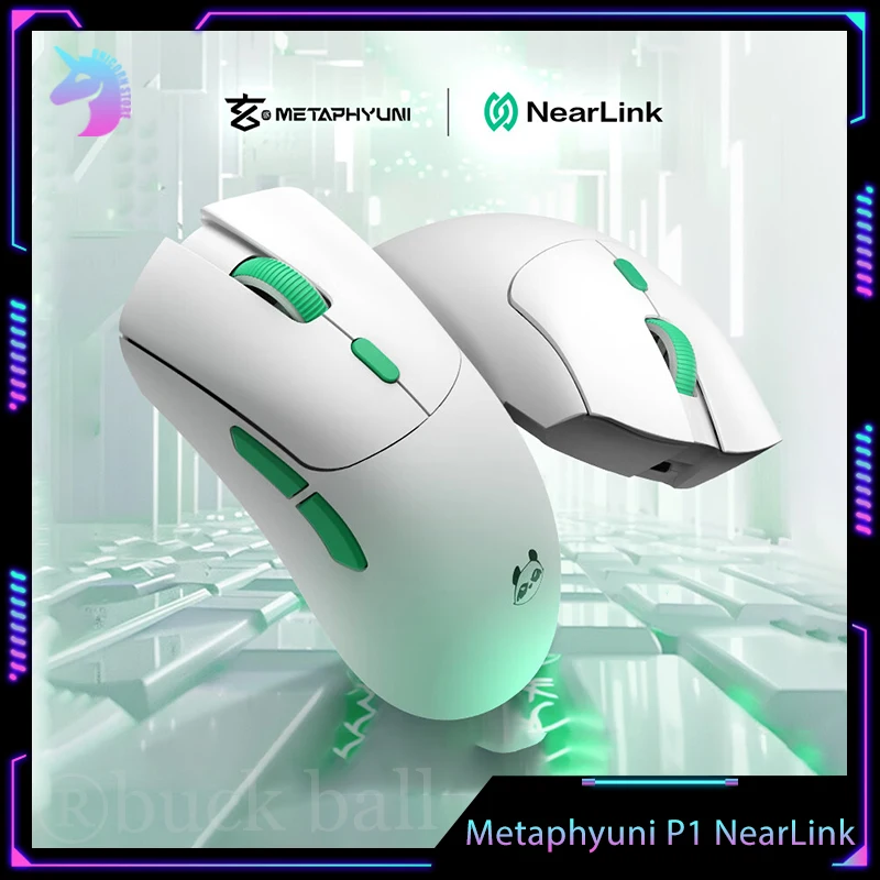 

Metaphyuni P1 NearLink Gamer Mouse 3Mode 650IPS 2.4G/Bluetooth/USB Lightweight Mouse E-Sport 62000dpi Gaming Mouse Office Gifts