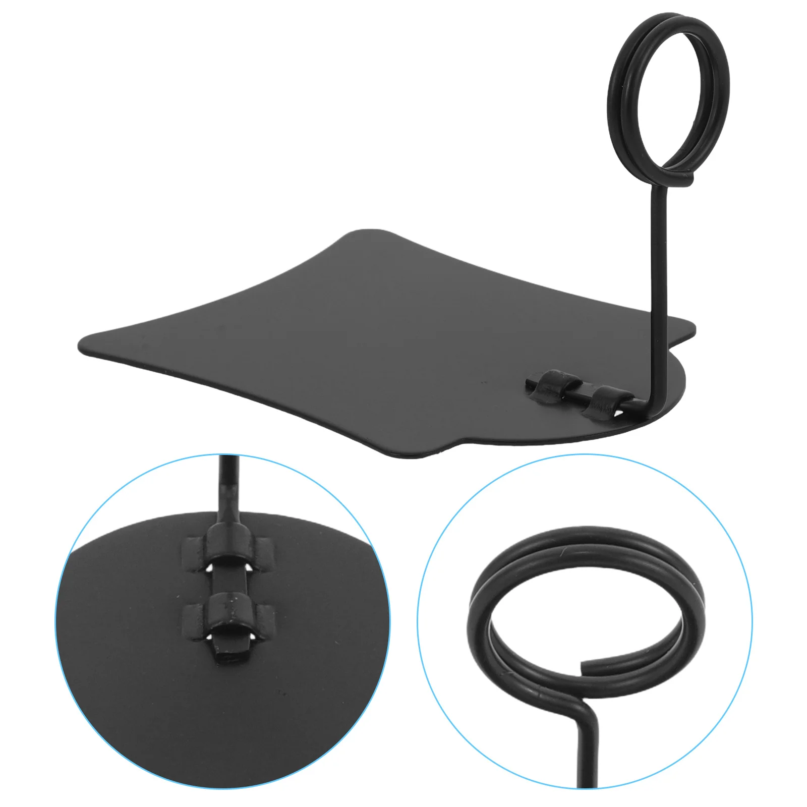 

Vertical Price Tag Holder Black Metal Stand for Bakery Cake Dessert Display Secure Clip Design for Menu Name Cards Sign Stands