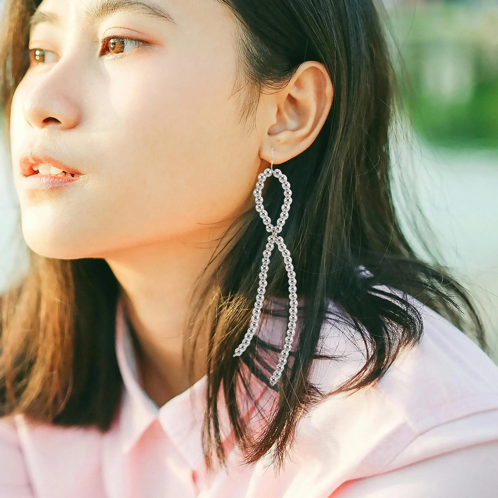 

Bow Earrings Dangle Drop for Women Long Wedding Dangly Vintage Jewelry Alloy Miss