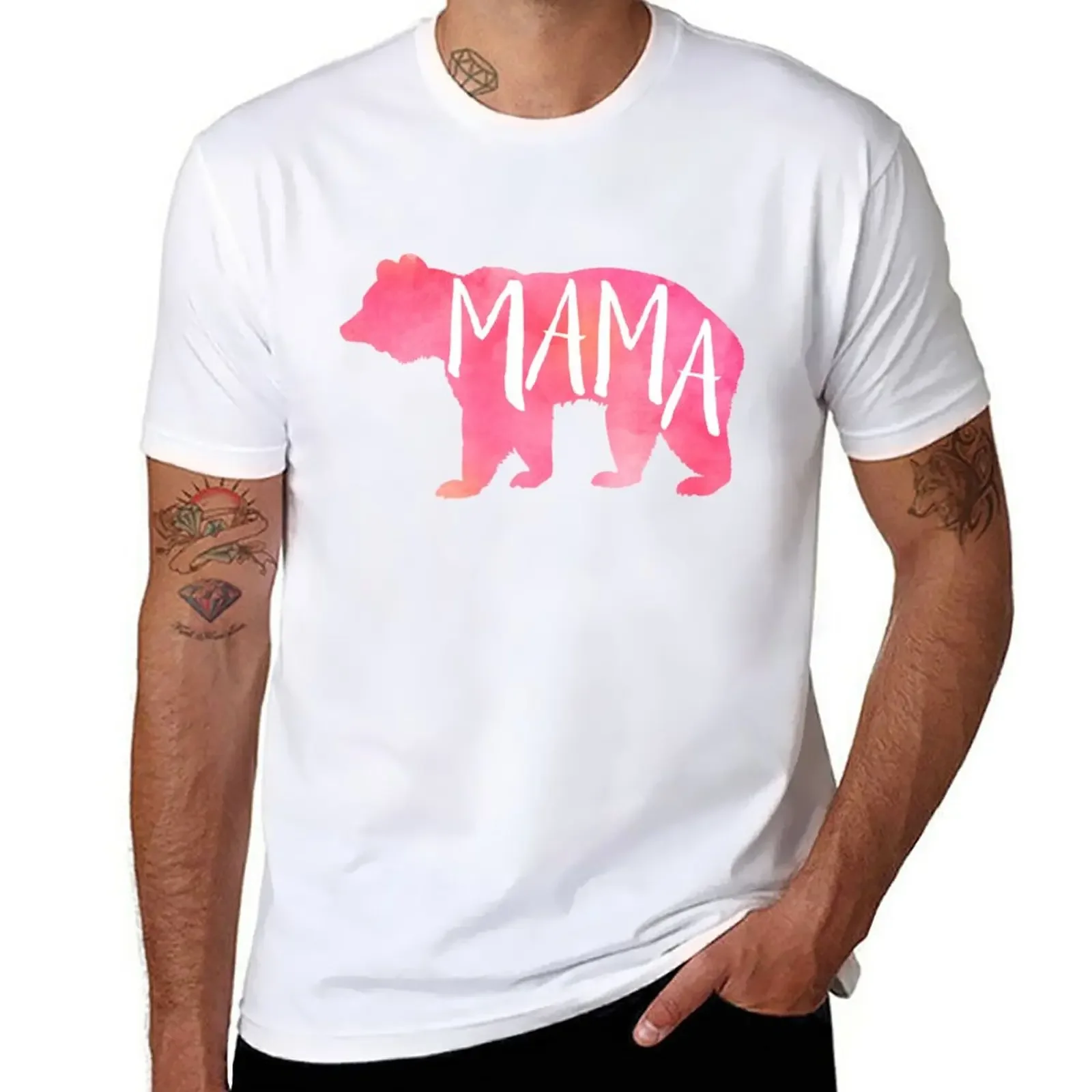 Mama Bear Strong and Sweet T-Shirt kawaii clothes oversized Men's t shirts