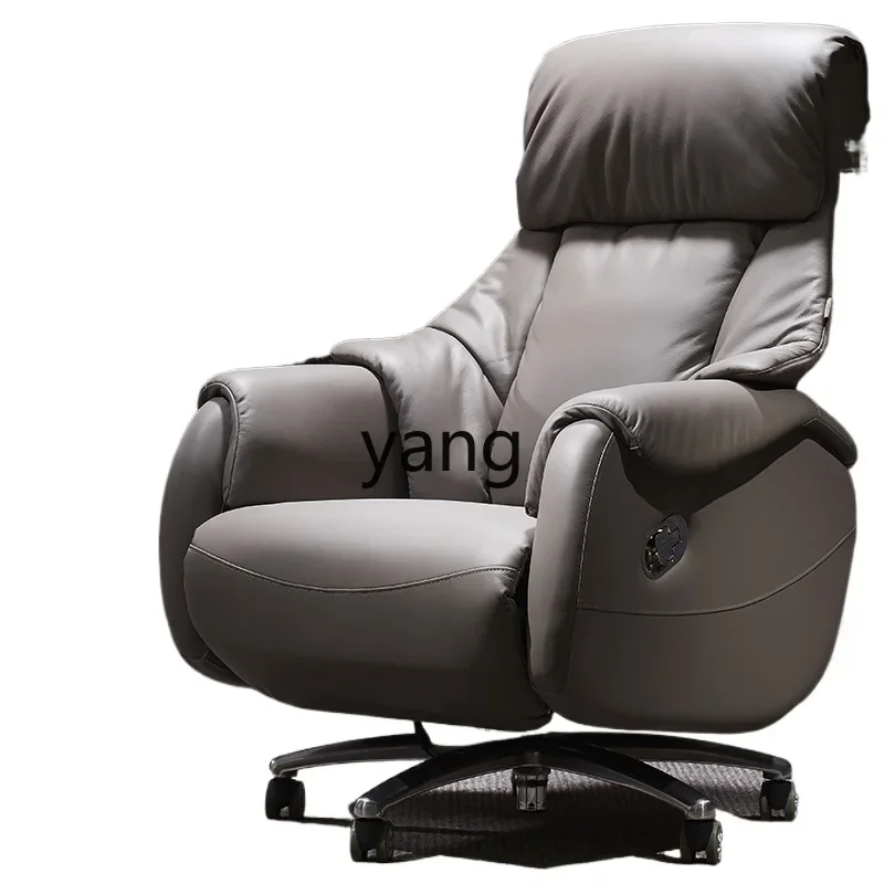 

yjq electric chair reclining leather office chair business seat chair senior office cowhide