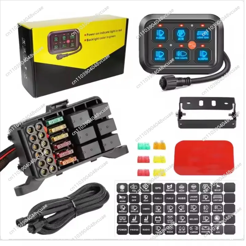 For 6 Sets of Ultra-thin Touch Control Panel 12v-24v Light Emitting Diode 600w-1200 Watt Circuit Control Relay System Box