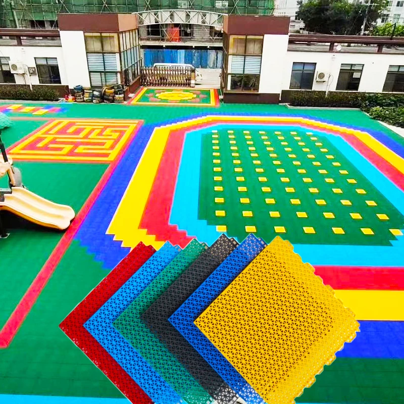 Interlocking Patchwork Floor Drainage Mat Garden Balcony Swimming Pool Bathroom Waterproof Non-slip Plastic Tile Grille Floor