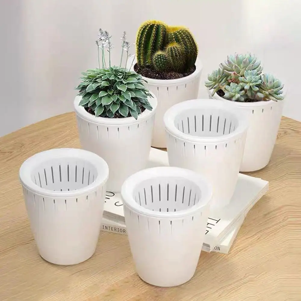 Plastic Self-priming Lazy Flowerpot Plant Growth Container Hydroponic Flower Pot Breathable Succulent Plant Pots for Garden