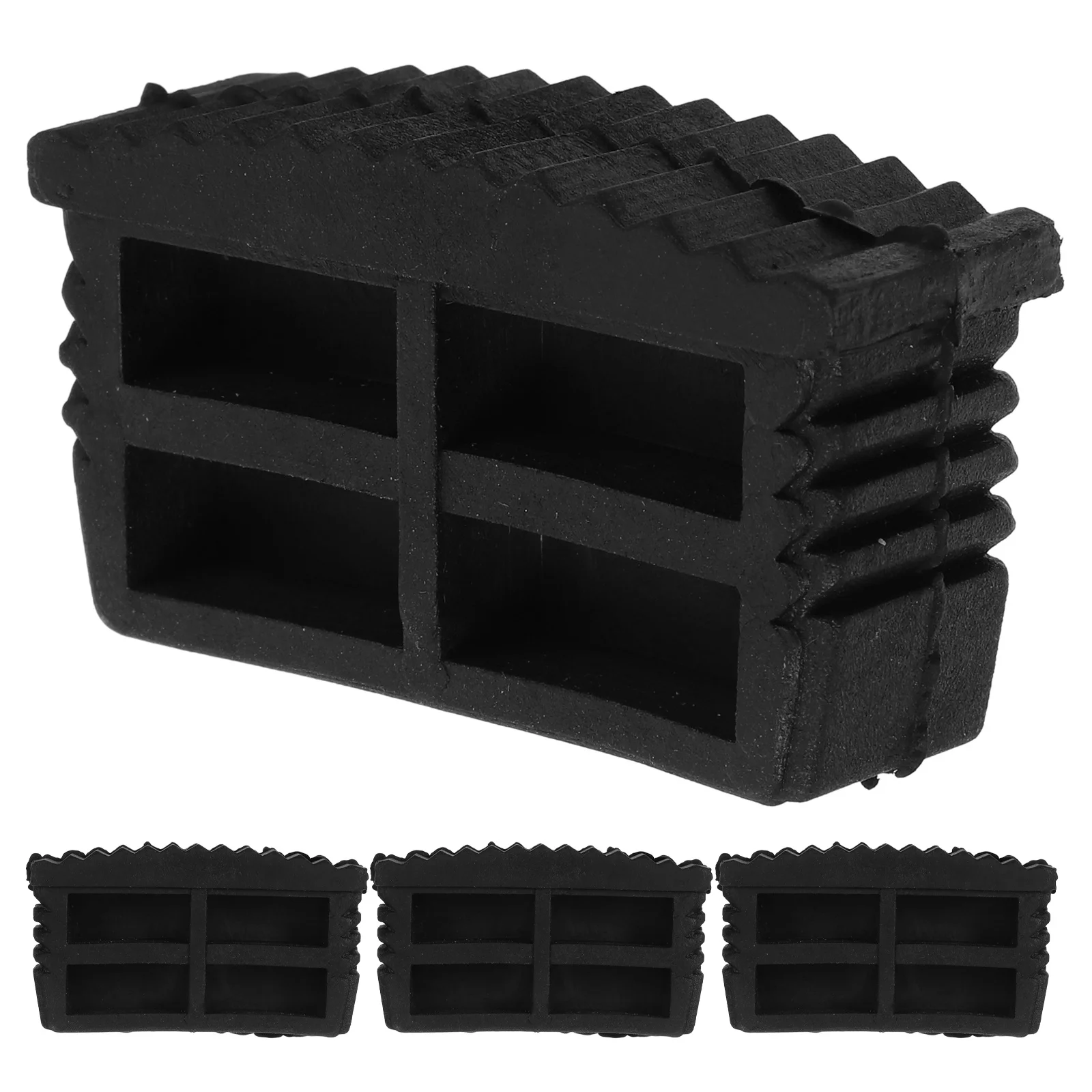

4Pcs Ladder Leg Covers Rubber Non-Slip End Caps for Stability and Floor Protection Replacement Feet Pads for Extension Folding