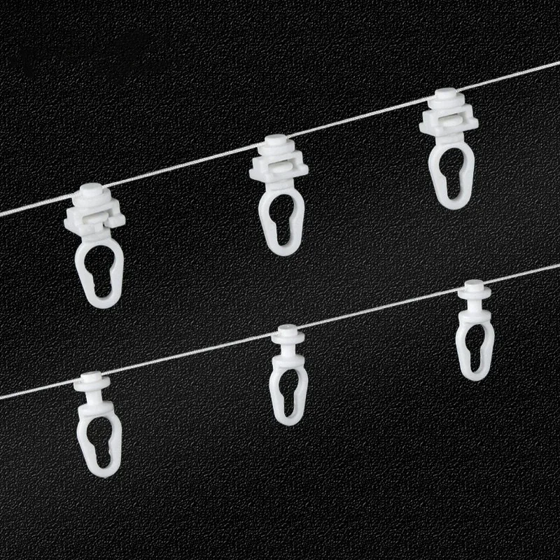 Water Wave Curtain Fixed Distance Beads, Serpentine Curtain Track Plastic Pulley