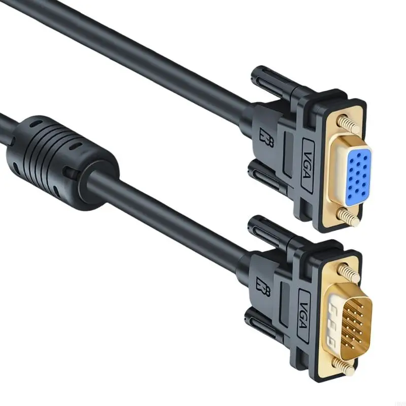 Quality VGA Extender Cable VGA Male Female Video Cord With Double Rings For Monitors 150cm/200cm/300cm