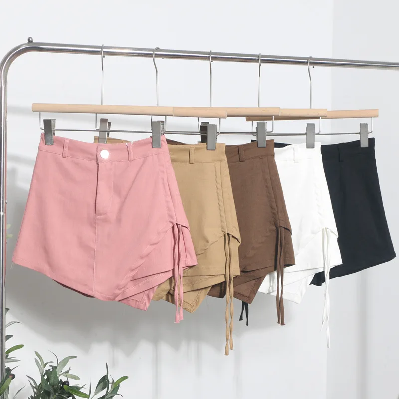 

Spice Girl Style Design Side Drawstring Sexy High Waist Hip Skirt Irregular Elastic Skirt