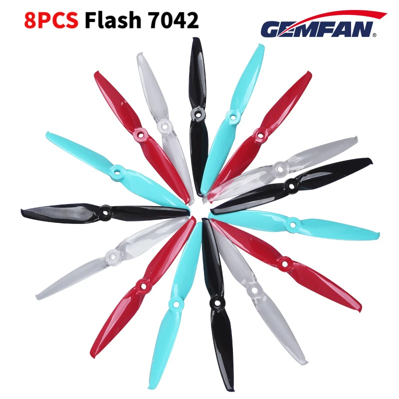4pairs/8PCS Gemfan Flash 7042 7X4.2 7inch 2-Blade Long Range Propeller for RC FPV Racing LR6 L67 Long Range Drones