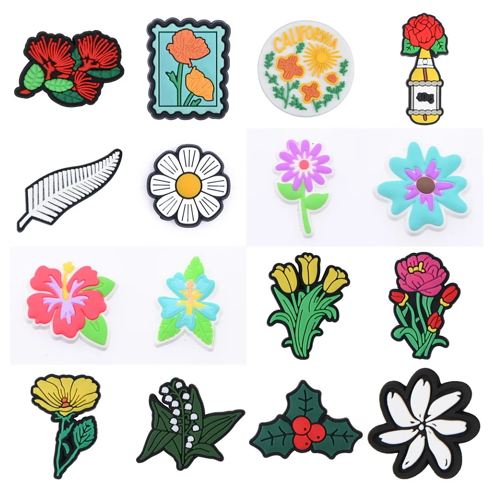 Flower Shoe Charms For Girls Cute Daisy Shoe Charms Lovely Shoe Decoration Charms For Female Birthday Gifts
