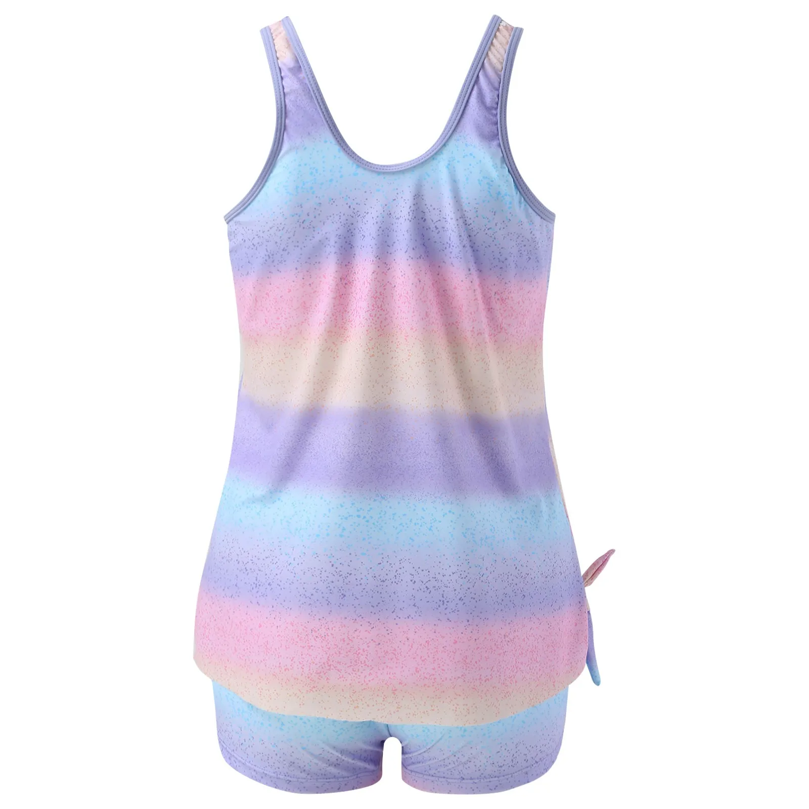 Tankini Stroje kąpielowe dwuczęściowe dla kobiet Tank Top z kwiatowym nadrukiem i szortami Stroje kąpielowe dla kobiet Stroje kąpielowe купальник