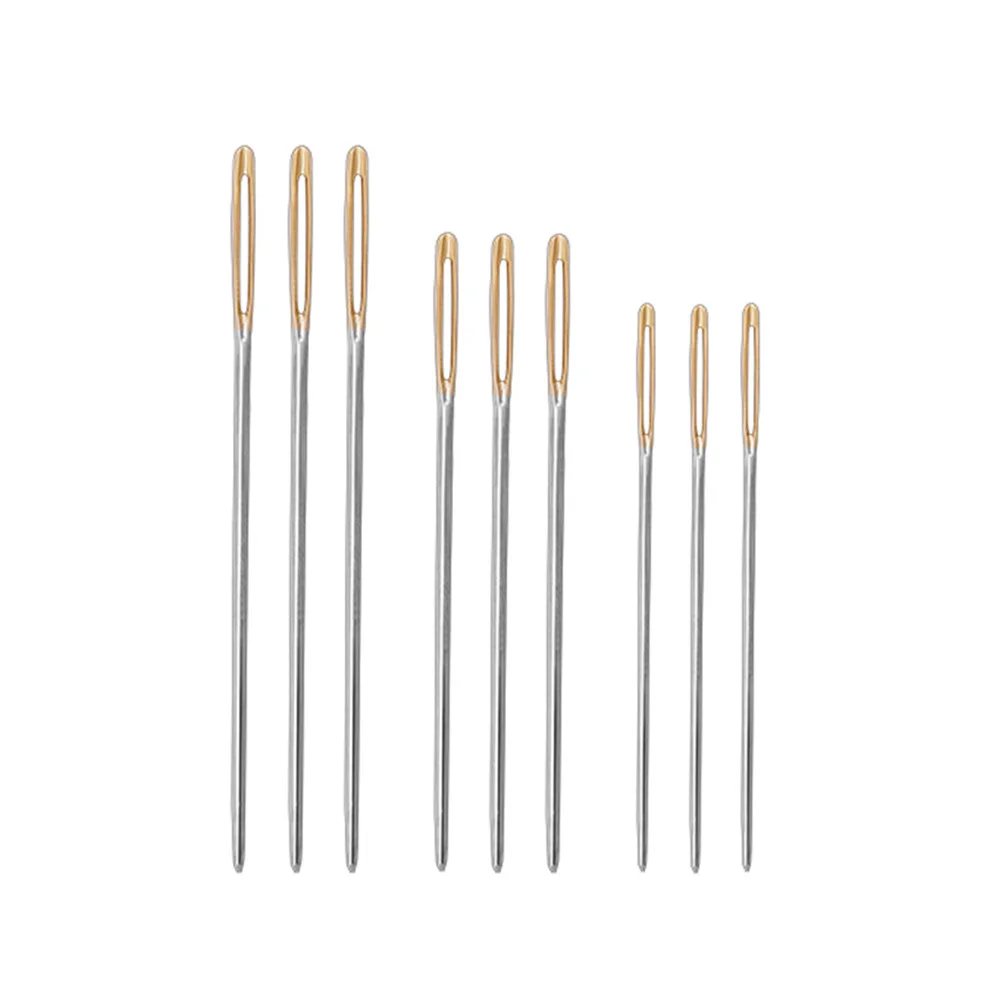 

9pcs Large Eye Blunt Needles 5.3Cm 6Cm 7Cm Stainless Steel Yarn Sewing Knitting Stitch Cross Stitch Needlepoint Embroidery Craft