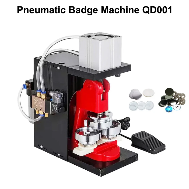 

Pneumatic Badge Machine Desktop Pneumatic Badge Refrigerator Paste Pressing Mold Making Machine Includes A Set Of Badge Molds