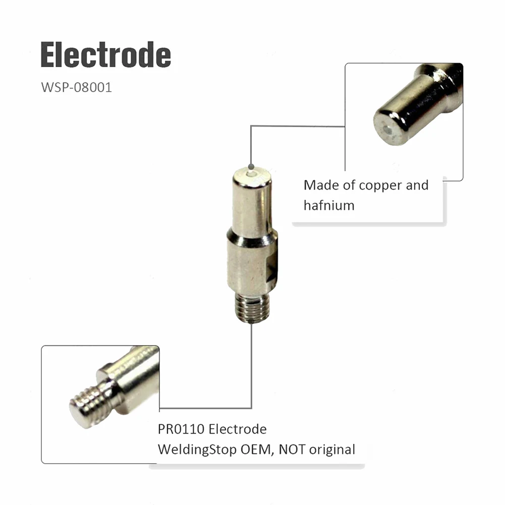 

20 шт. Электроды плазменной горелки S25K S45 PR0110 Наконечники PD011606 для использования с плазменным резаком Eastwood для Versa Cut 20