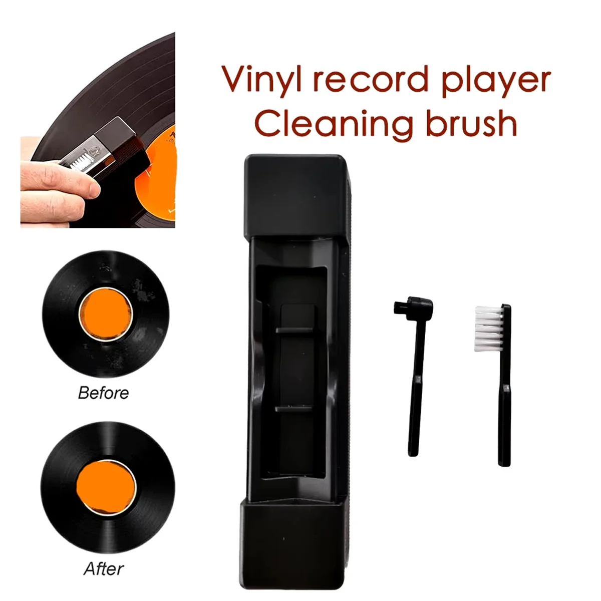 ABLG 3 Pcs Record Cleaning Brush Cleaner Vinyl Record Cleaner Kit Cleaning Brush Dust Remover Kit Cleaning Brush Set