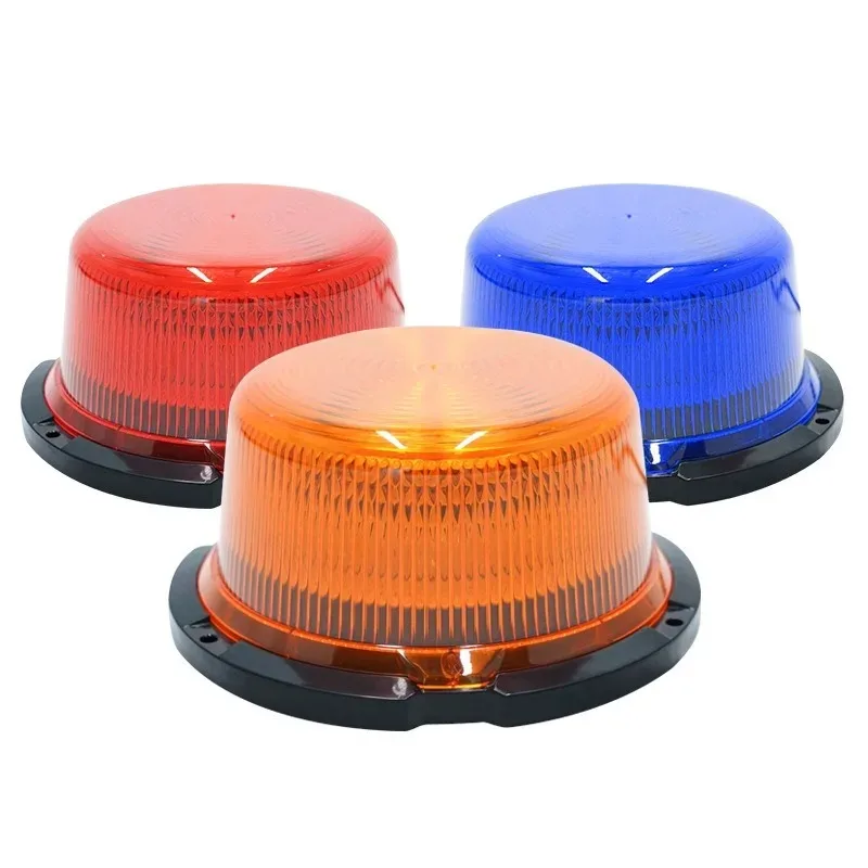12V-80V Strobe Rotating Emergency Warning Light Safety Lamp Night Traffic Safety Signal Beacon for Engineering Vehicle Car Bus