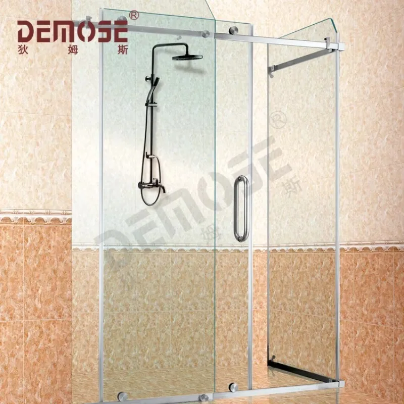 Customized Rectangle Frameless Sliding 6-8mm Tempered Glass Shower Doors Modern Design Hotel Bathroom Cabin Enclosure Demose