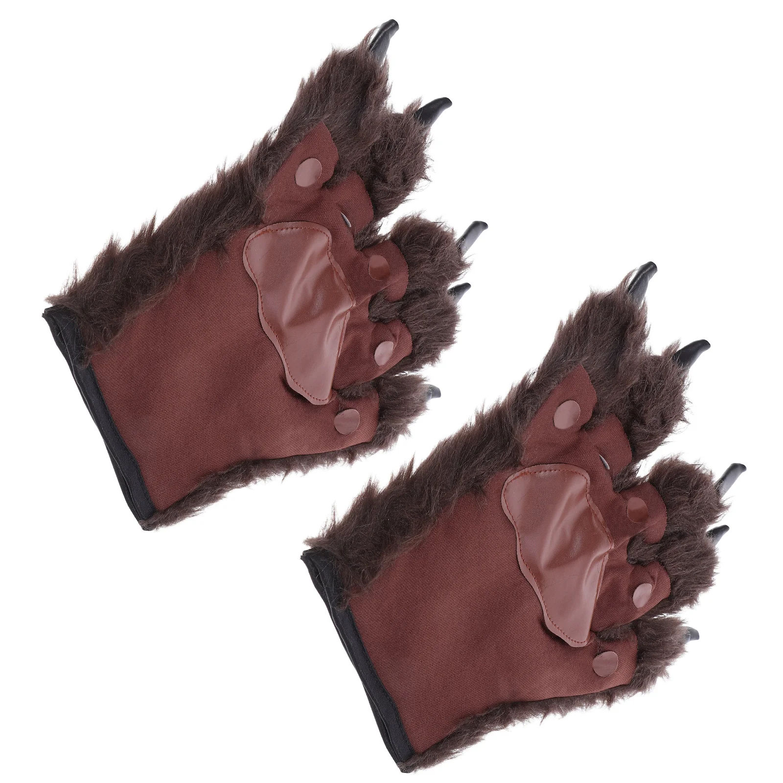 1 par de guantes de garra de hombre lobo para Halloween, Horror, lobo aterrador, mano peluda, garras peludas, accesorios de disfraz de vampiro gótico, hombre lobo